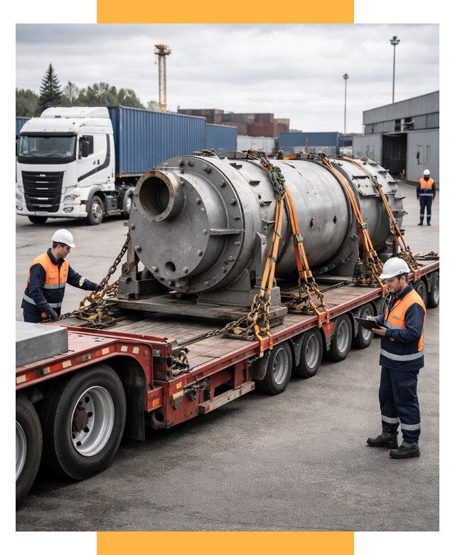 Перевозка тяжеловесных грузов под ключ от 152085 р. | СетСервис-Нжм
