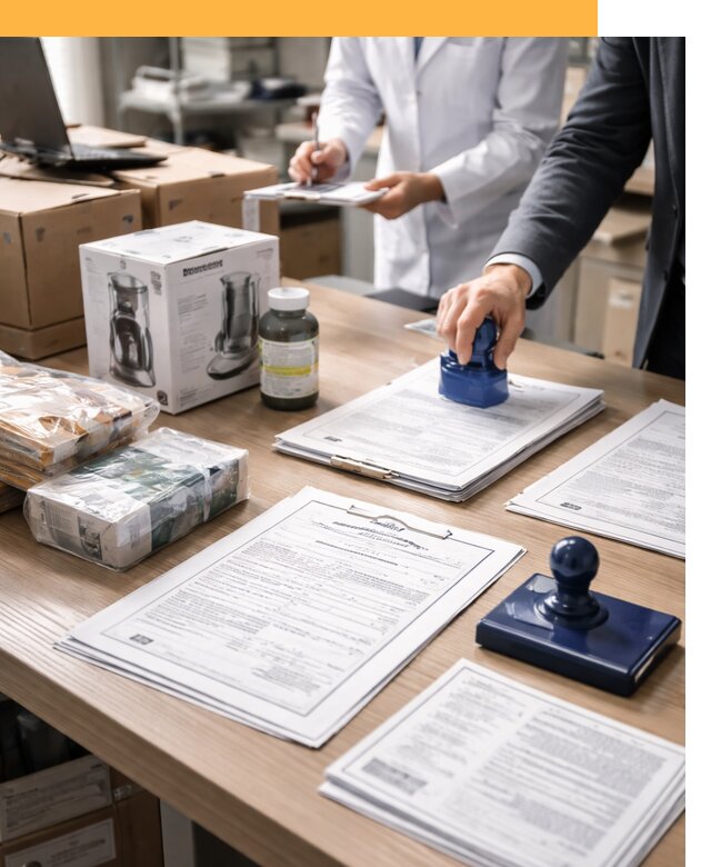 Сертификация импортных товаров от 12167 с таможенным сопровождением